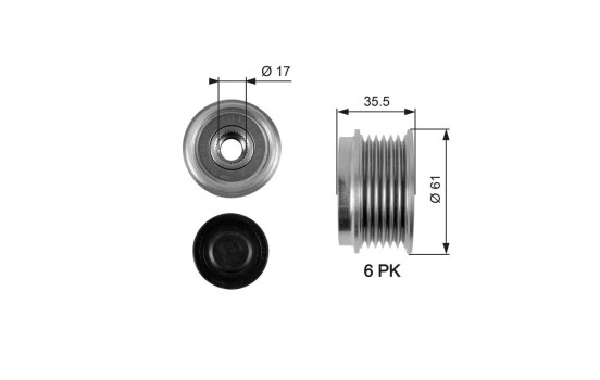 Alternator Freewheel Clutch DriveAlign® OAP7100 Gates