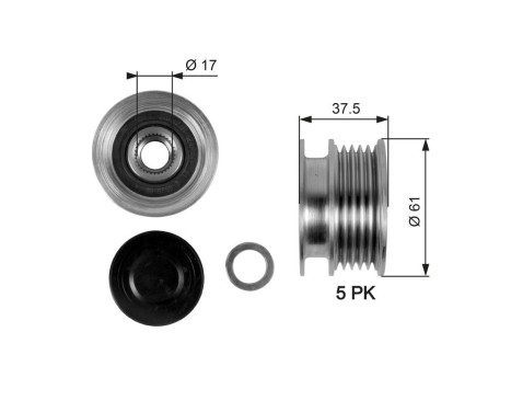 Alternator Freewheel Clutch DriveAlign® OAP7108 Gates