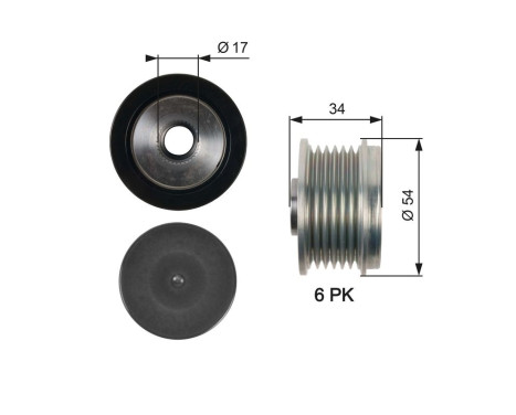 Alternator Freewheel Clutch DriveAlign® OAP7135 Gates