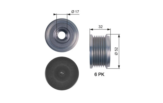 Alternator Freewheel Clutch DriveAlign® OAP7140 Gates