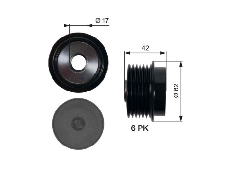 Alternator Freewheel Clutch DriveAlign® OAP7152 Gates