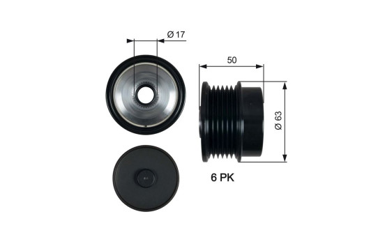 Alternator Freewheel Clutch DriveAlign® OAP7186 Gates