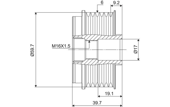 Alternator Freewheel Clutch NEW PART, Image 3