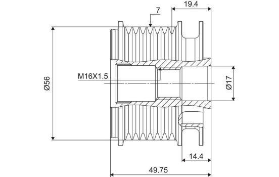 Alternator Freewheel Clutch NEW PART, Image 3