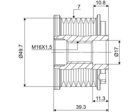 Alternator Freewheel Clutch NEW PART, Image 3