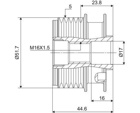 Alternator Freewheel Clutch NEW PART, Image 3