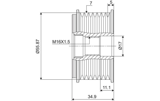Alternator Freewheel Clutch NEW PART, Image 3