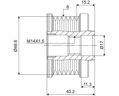 Alternator Freewheel Clutch NEW PART, Image 3