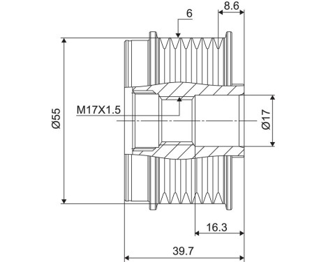 Alternator Freewheel Clutch NEW PART, Image 3