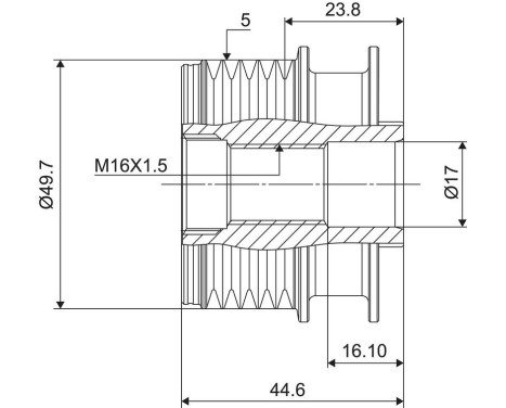 Alternator Freewheel Clutch NEW PART, Image 3