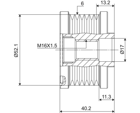 Alternator Freewheel Clutch NEW PART, Image 3