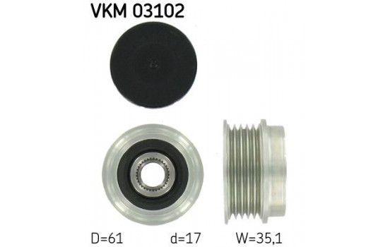 Alternator Freewheel Clutch VKM 03102 SKF