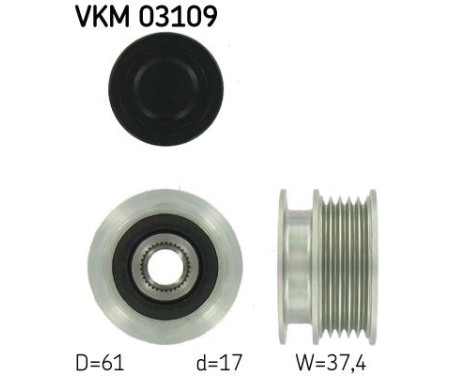 Alternator Freewheel Clutch VKM 03109 SKF