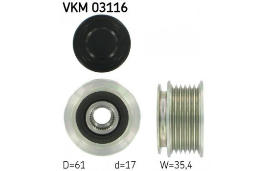Alternator Freewheel Clutch VKM 03116 SKF