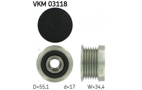 Alternator Freewheel Clutch VKM 03118 SKF