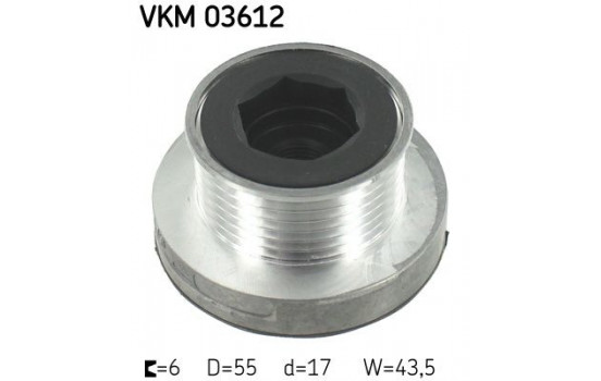 Alternator Freewheel Clutch VKM 03612 SKF