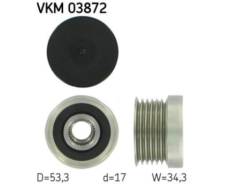 Alternator Freewheel Clutch VKM 03872 SKF