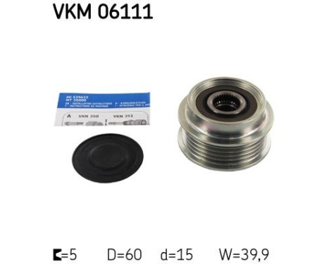 Alternator Freewheel Clutch VKM 06111 SKF