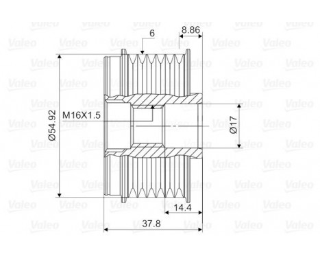 Alternator Freewheel Clutch, Image 2