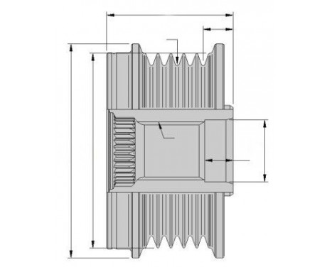 Alternator Freewheel Clutch, Image 2