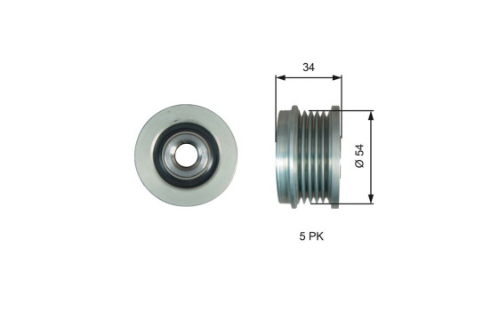 Alternator freewheel OAP7220 Gates