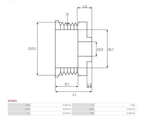 Belt pulley, alternator, Image 4