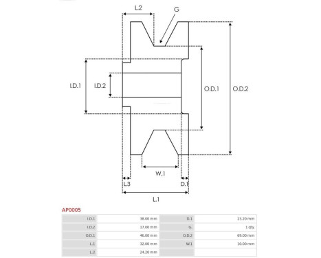 Belt pulley, alternator, Image 4