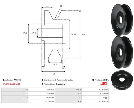 Belt pulley, alternator, Image 4