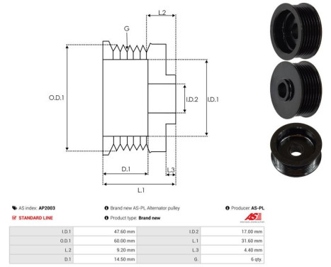 Belt pulley, alternator, Image 4