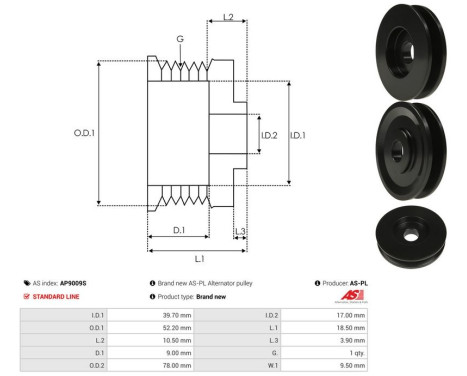 Belt pulley, alternator, Image 5