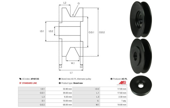 Belt pulley, alternator, Image 4