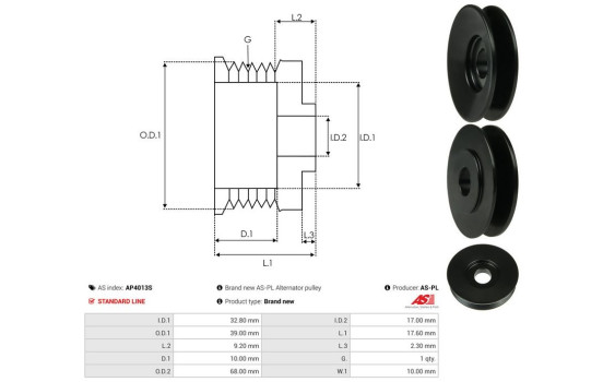 Belt pulley, alternator, Image 5
