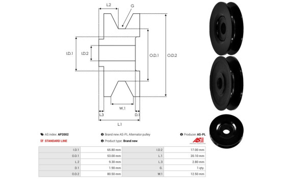Belt pulley, alternator, Image 4