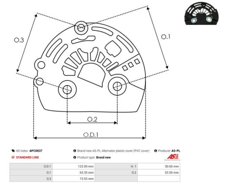 Protective cover, alternator/dynamo, Image 2