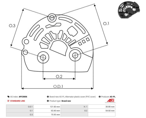 Protective cover, alternator/dynamo, Image 2