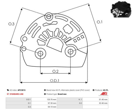 Protective cover, alternator/dynamo, Image 2