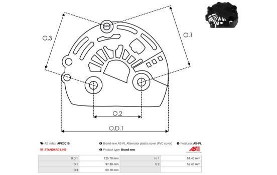 Protective cover, alternator/dynamo, Image 2