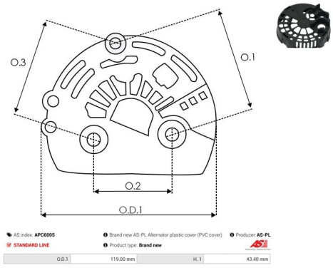 Protective cover, alternator/dynamo, Image 2