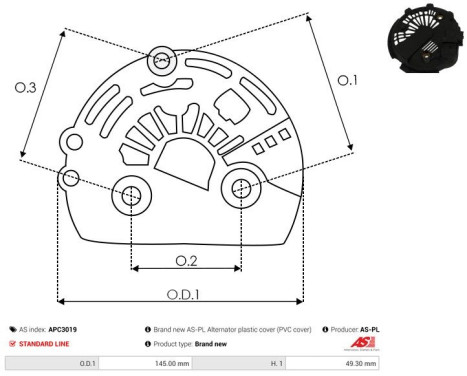 Protective cover, alternator/dynamo, Image 2