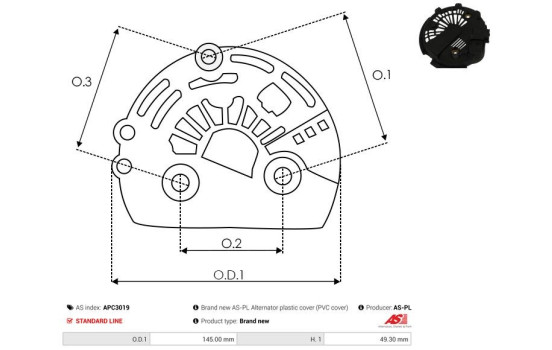 Protective cover, alternator/dynamo, Image 2