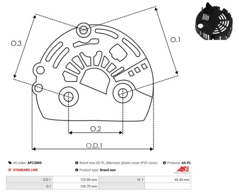 Protective cover, alternator/dynamo, Image 2