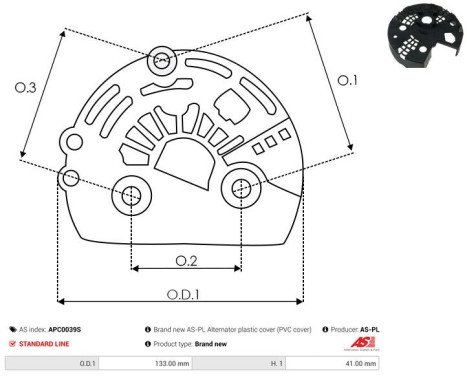Protective cover, alternator/dynamo, Image 2