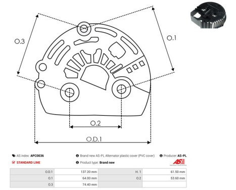 Protective cover, alternator/dynamo, Image 2