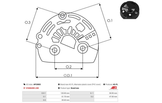 Protective cover, alternator/dynamo, Image 2