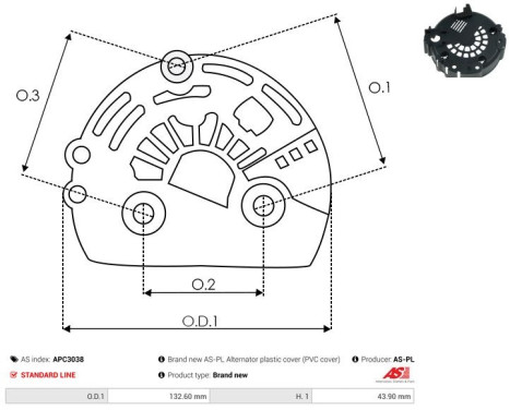 Protective cover, alternator/dynamo, Image 2
