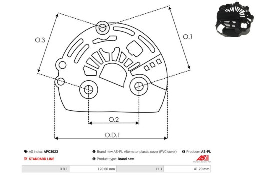 Protective cover, alternator/dynamo, Image 2
