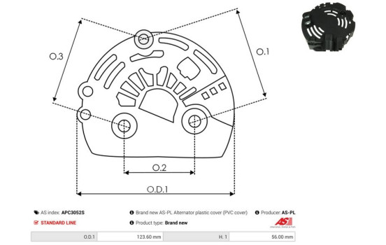 Protective cover, alternator/dynamo, Image 2