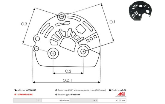 Protective cover, alternator/dynamo, Image 2