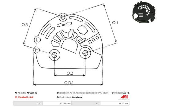 Protective cover, alternator/dynamo, Image 2