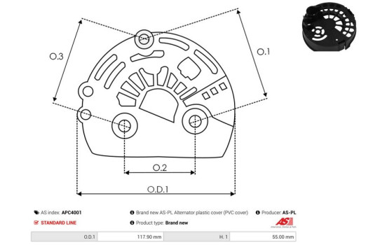 Protective cover, alternator/dynamo, Image 2